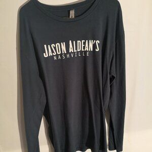 Next Level Jason Aldean's Nashville Men's Size XL Blue Long sleeve T-shirt